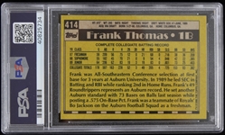 1990 Frank Thomas White Sox Signed Topps #414 Trading Card (PSA/DNA Slabbbed)