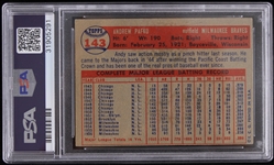 1957 Andy Pafko Milwaukee Braves Signed Topps #143 Trading Card (PSA/DNA Slabbed)