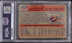 1957 Del Crandall Milwaukee Braves Signed Topps #133 Trading Card (PSA/DNA Slabbed)