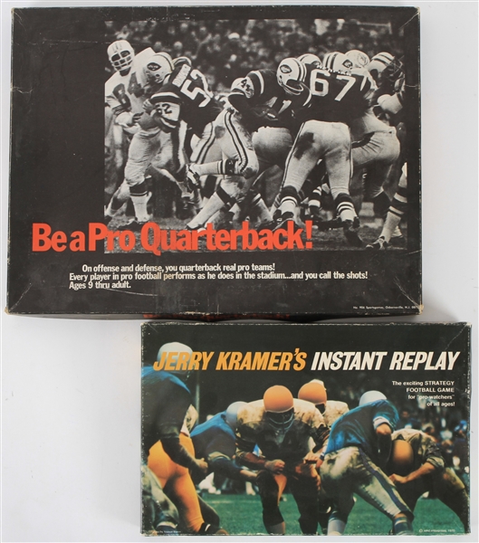 1970 Jerry Kramers Instant Replay & Be a Pro Quarterback! Football Games (Lot of 2)