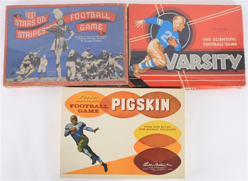 1940s-60s Stars on Stripes, Pigskin, and The Scientific Football Game (Lot of 3)