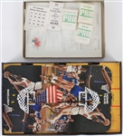 1960s-70s Pro Basketball Game and Real Basket in Miniature (Lot of 2)
