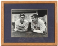 1931 Babe Ruth Lou Gehrig New York Yankees 12" x 15" Framed Photo