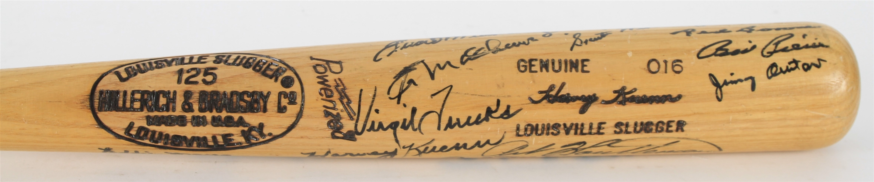 1945 World Series Champion Detroit Tigers Multi Signed Harvey Kuenn H&B Louisville Slugger Professional Model Bat w/ 16 Signatures Including Roy Cullenbine, Eddie Mayo & More (MEARS LOA/JSA)