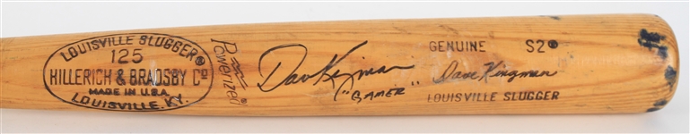 1977 Dave Kingman Mets/Padres Signed H&B Louisville Slugger Professional Model Game Used Bat (MEARS A9/JSA)