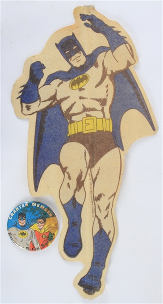 1979 Batman 10x20 National Periodical Publication Inc. Felt w/ 3.5" Batman & Robin Society Pinback