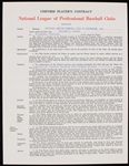 1959 Bill Bruton Milwaukee Braves Signed Uniform Players Contract (JSA)