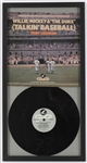 1981 Willie Mays, Mickey Mantle & Duke Snider Signed "Talkin Baseball" Limited Edition 14x26 Framed LP Record (JSA)