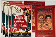 1980s-90s Boxing Posters - Lot of 10 w/ Julio Cesar Chavez, Hector Macho Camacho, Ray Boom Boom Mancini & More