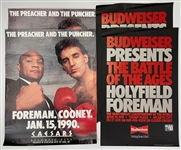 1980s-90s Boxing Posters - Lot of 6 w/ George Foreman, Evander Holyfield, Buster Douglas & More