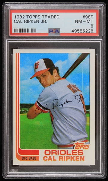 1982 Cal Ripken Jr Baltimore Orioles Topps #98T Trading Card (PSA NM-MT 8)