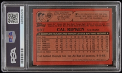 1982 Cal Ripken Jr Baltimore Orioles Topps #98T Trading Card (PSA NM-MT 8)