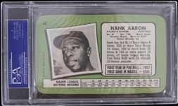 1971 Hank Aaron Milwaukee Braves Topps Super #44 Trading Card (PSA Mint 9)