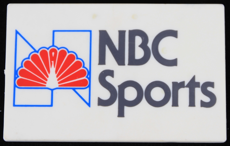 1960s NBC Sports Press Badge Lapel Pin 