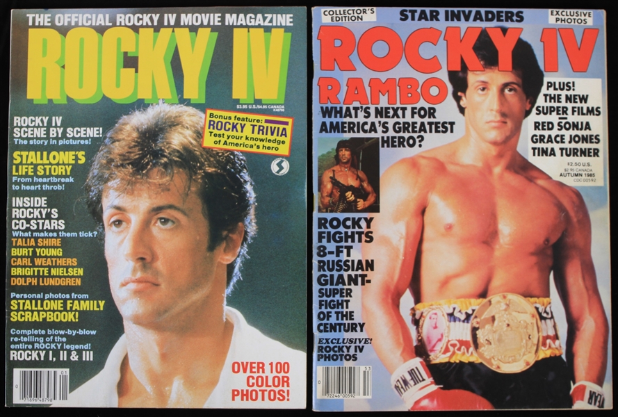 1985 Sylvester Stallone Rocky IV/Rambo Magazines (Lot of 2)