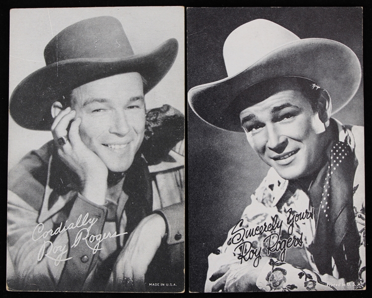 1940s Roy Rogers 3 1/4" x 5 1/2" Cabinet Cards (Lot of 2)