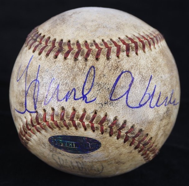 1954-65 Hank Aaron Milwaukee Braves Signed Game Used Baseball (MEARS LOA/JSA/Steiner)