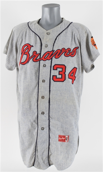 1964 Hank Fischer Milwaukee Braves Game Worn Road Jersey (MEARS A5)