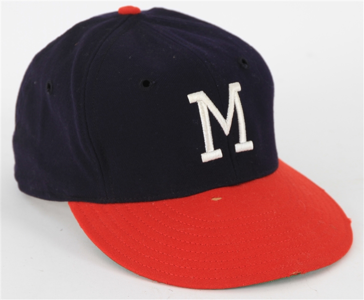 1950s-60s Milwaukee Braves Professional Model Game Cap (MEARS LOA)