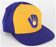 1982-85 Moose Haas Milwaukee Brewers Game Worn Cap (MEARS LOA)
