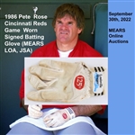 1986 Pete Rose Cincinnati Reds Signed Louisville Slugger Game Worn Batting Glove (MEARS LOA/JSA)