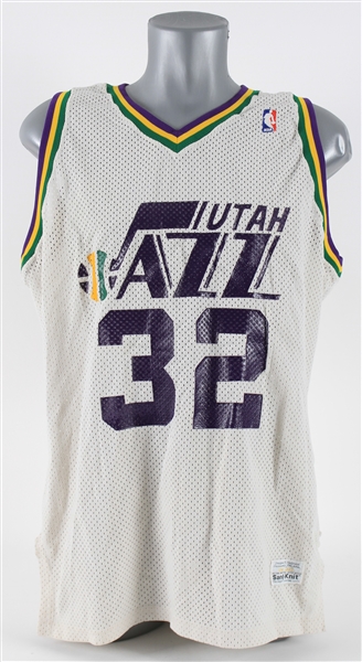 1986-87 Karl Malone Utah Jazz Home Jersey (MEARS LOA)