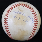 1982 (September 2nd) Charlie Moore Milwaukee Brewers OAL MacPhail Game Used Baseball (MEARS LOA)