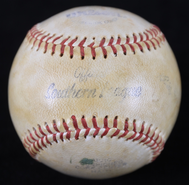 1960s Southern League Game Used Minor League Baseball (MEARS LOA)