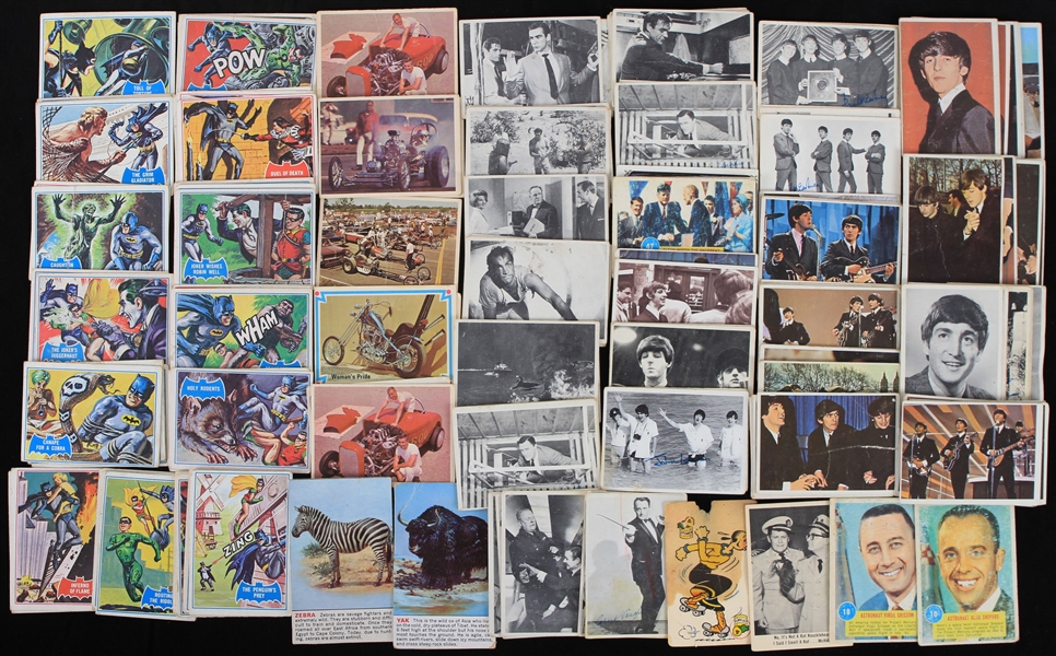 1960s-70s Americana Trading Card Collection - Lot of 125+ w/ Beatles, Batman, James Bond 007 & More