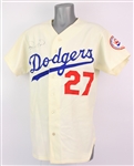 1976 Elias Sosa Los Angeles Dodgers Signed Game Worn Home Jersey (MEARS A10/JSA)