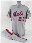 1985 Ray Knight New York Mets Signed Game Worn Road Uniform (MEARS A10/JSA)