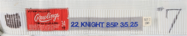 1985 Ray Knight New York Mets Signed Game Worn Road Uniform (MEARS A10/JSA)