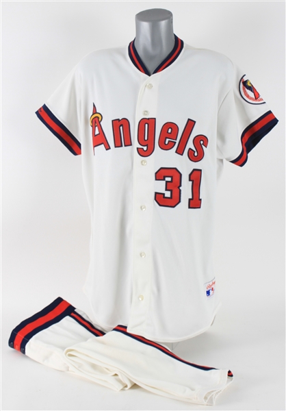 1991 Chuck Finley California Angels Game Worn Home Jersey w/ Pants (MEARS LOA)