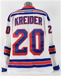2016 Chris Kreider New York Rangers Playoffs Round One Game Worn Road Jersey (MEARS A10/Steiner)