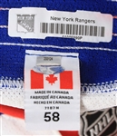 2016 Chris Kreider New York Rangers Playoffs Round One Game Worn Road Jersey (MEARS A10/Steiner)