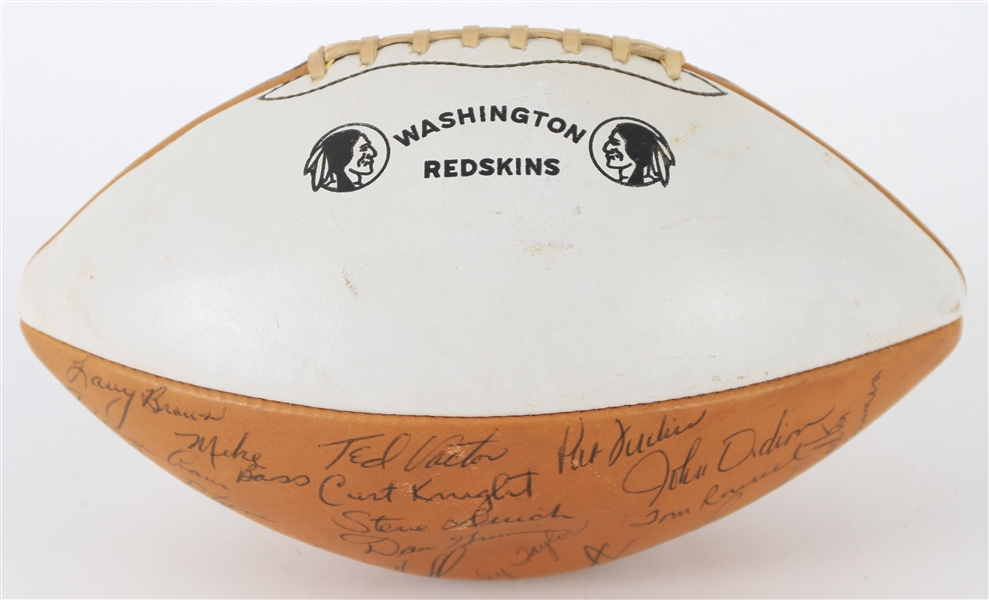 1969 Washington Redskins Team Signed Sonnett Football w/ 40+ Signatures Including Sonny Jurgensen, Charley Taylor, Sam Huff & More (JSA/Bob Long Letter)