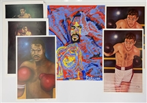 1960s-90s Beau Jack, Tyrell Biggs, Joe Louis and more 22x28 Posters and Sketches (Lot of 20)