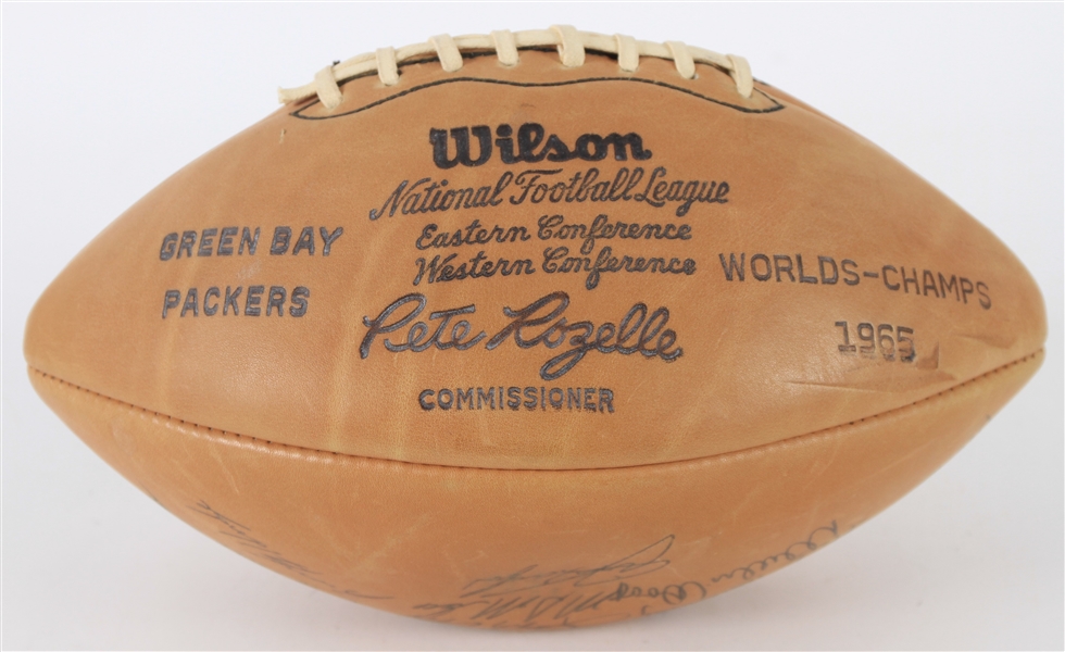 1965 World Champion Green Bay Packers Team Signed ONFL Rozelle Football w/ 42 Signatures Including Vince Lombardi, Bart Starr, Ray Nitschke & More (JSA/Bob Long Letter)
