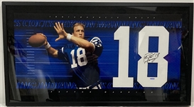 1998-2011 Peyton Manning Indianapolis Colts Signed 22x37 Framed Print (Upper Deck)