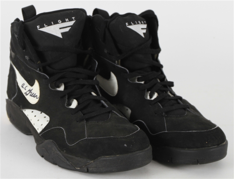1993-94 AC Green Phoenix Suns Signed Nike Air Flight Game Worn Sneakers (MEARS LOA/JSA)