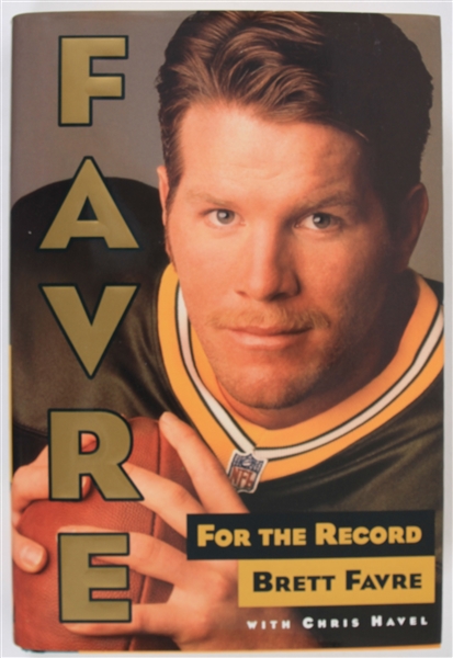 1997 Brett Favre Green Bay Packers Signed For The Record Hardcover Book (JSA)