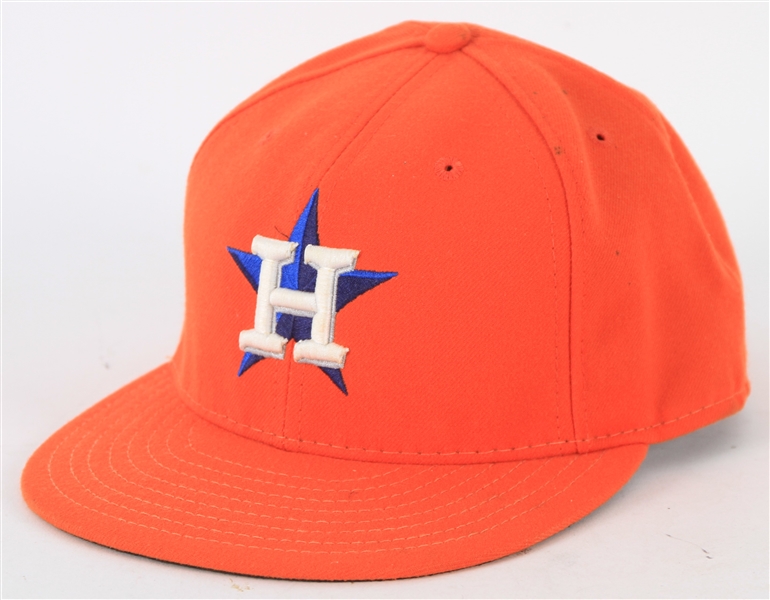 2014 Jesus Guzman Houston Astros Game Worn Throwback Cap (MEARS LOA/MLB Hologram)