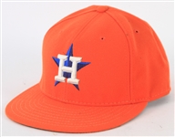 2014 Jesus Guzman Houston Astros Game Worn Throwback Cap (MEARS LOA/MLB Hologram)