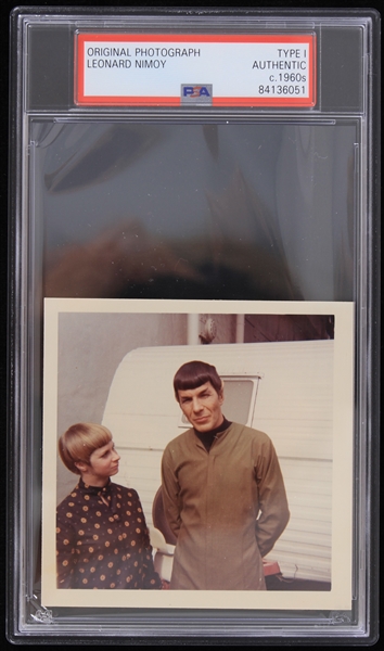 1968 Leonard Nimoy Star Trek TOS "Spocks Brain" 3.5" x 3.5" Original Photo (PSA Type I)