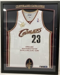 2003-04 LeBron James Cleveland Cavaliers Signed 34x43 Framed Jersey (Upper Deck)