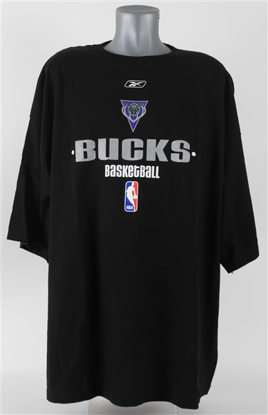2001-06 Milwaukee Bucks Warm Up Shirt (MEARS LOA)