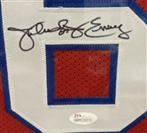 1976-87 Julius Erving Philadelphia 76ers Signed 34x43 Framed Jersey *JSA*
