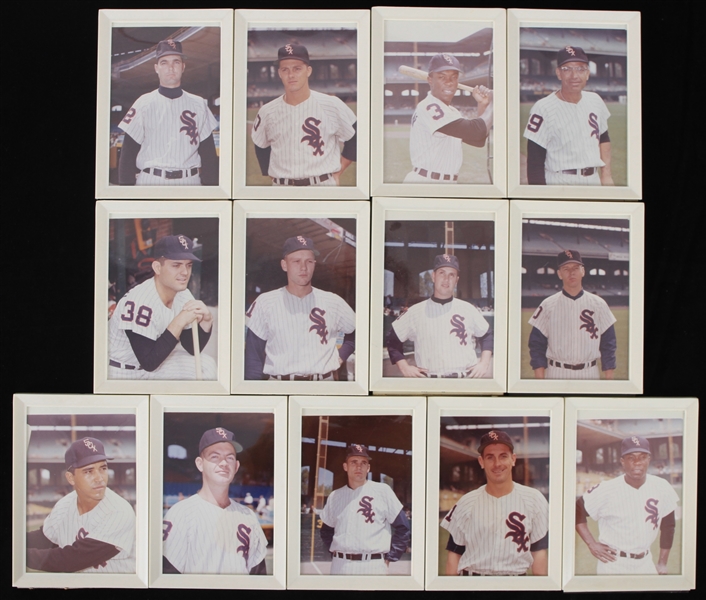 1952-63 Chicago White Sox 3.5" x 5" Framed Player Photos - Lot of 13