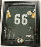 1978 Ray Nitschke Green Bay Packers HOF Signed 34x43 Framed Jersey *JSA*