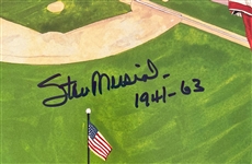 1993 Stan Musial St. Louis Cardinals Signed 23x28 The Legend I Stan-the-Man Print (JSA)